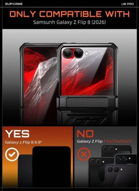 Защитный чехол Supcase Unicorn Beetle Pro Rugged Case with Belt Clip для Samsung Galaxy Flip 8 (843439162280) - Black