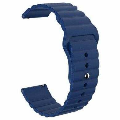 Ремешок Deexe Silicone Strap для часов с шириной крепления 22мм - Dark Blue