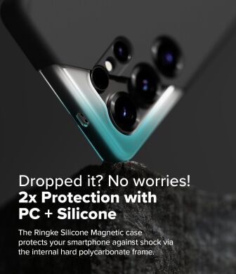 Захисний чохол Ringke Silicone Magnetic для Samsung Galaxy S25 Ultra (S938) 8800274969278 - Black