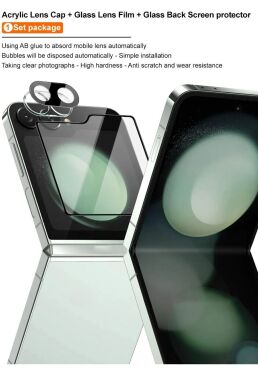 Комплект защитных стекол (на экран и камеру) Imak Protector Set для Samsung Galaxy Flip 6 - Black