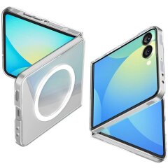 Защитный чехол Spigen (SGP) AirSkin (MagFit) для Samsung Galaxy Flip 7 (ACS09556) - Clear / White