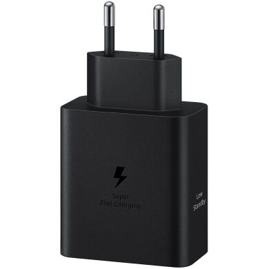 Сетевое зарядное устройство Samsung 50W Power Adapter + кабель Type-C to Type-C (EP-T5020XBEGEU) - Black