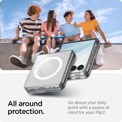 Защитный чехол Spigen (SGP) AirSkin (MagFit) для Samsung Galaxy Flip 7 (ACS09556) - Clear / White