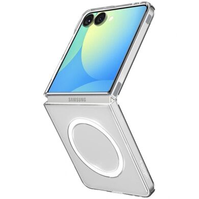 Защитный чехол Spigen (SGP) AirSkin (MagFit) для Samsung Galaxy Flip 7 (ACS09556) - Clear / White