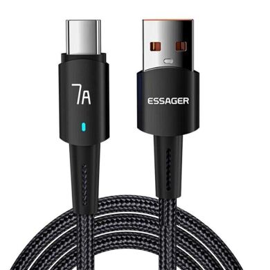 Кабель ESSAGER Sunset USB to Type-C (7A, 100W, 2m) EXC7A-CGA01-P - Black
