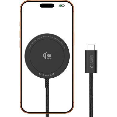 Бездротовий зарядний пристрій Tech-Protect A54 Magnetic 25W Qi2.2 (5906302323913) - Black
