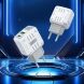 Сетевое зарядное устройство Hoco C135A Rock QC3.0 (20W) - White. Фото 6 из 7