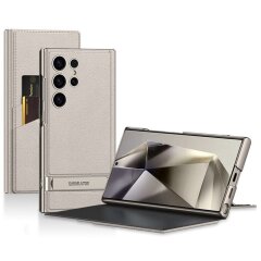 Защитный чехол GKK Wallet Case для Samsung Galaxy S24 Ultra (S928) - Grey