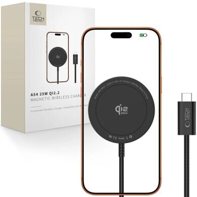 Бездротовий зарядний пристрій Tech-Protect A54 Magnetic 25W Qi2.2 (5906302323913) - Black