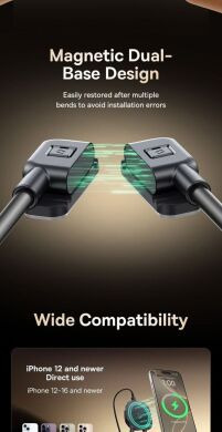 Автомобільний тримач з бездротовою зарядкою Baseus PrimeTrip C03s Pro (C0013B) - Cosmic Black