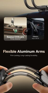 Автомобільний тримач з бездротовою зарядкою Baseus PrimeTrip C03s Pro (C0013B) - Cosmic Black