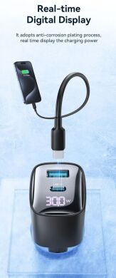 Сетевое зарядное устройство USAMS US-CC229 GaN 30W (USB + Type-C) - Black
