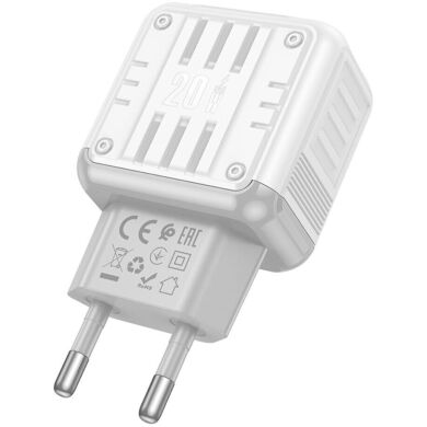 Сетевое зарядное устройство Hoco C135A Rock QC3.0 (20W) - White