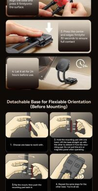 Автомобільний тримач з бездротовою зарядкою Baseus PrimeTrip C03s Pro (C0013B) - Cosmic Black