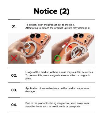 Магнітне кільце-тримач Ringke Dual Magnetic Smart Ring (8800328816848) - Black