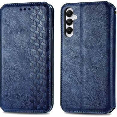 Чохол Deexe Rhombus Wallet для Samsung Galaxy A05s (A057) - Blue