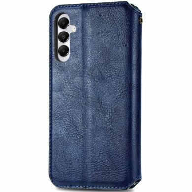 Чехол Deexe Rhombus Wallet для Samsung Galaxy A05s (A057) - Blue