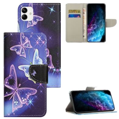 Чохол-книжка Deexe Color Wallet для Samsung Galaxy A04e (A042) - Sparkling Butterflies