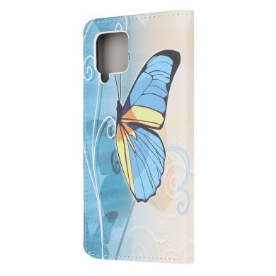 Чохол-книжка Deexe Color Wallet для Samsung Galaxy A12 (A125) / A12 Nacho (A127) / M12 (M127) - Blue Butterfly