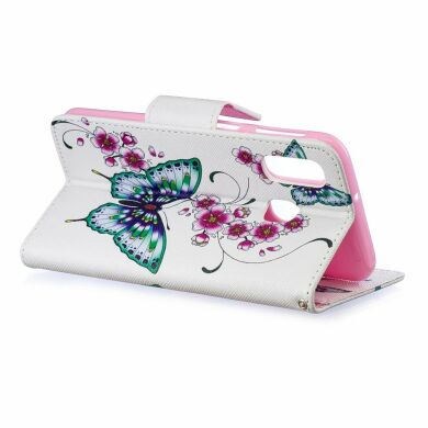 Чохол-книжка Deexe Color Wallet для Samsung Galaxy A40 (А405) - Butterflies and Flowers