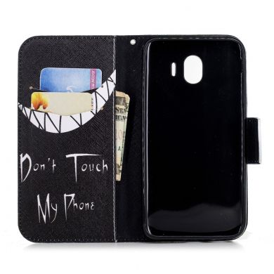 Чехол-книжка Deexe Color Wallet для Samsung Galaxy J4 2018 (J400) - Don't Touch My Phone D