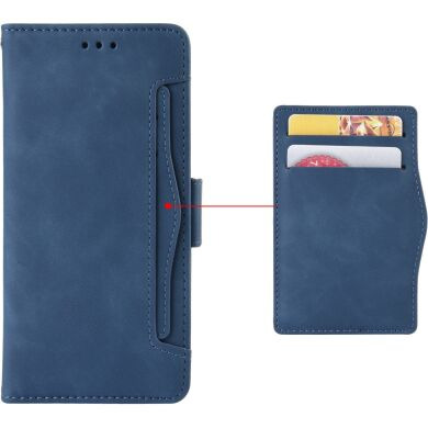Чехол-книжка с карманами Deexe Wallet Stand (FF) для Samsung Galaxy Fold 8 Ultra - Blue