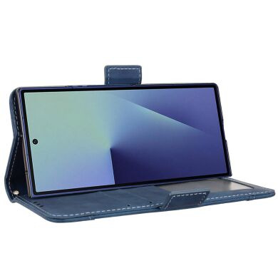 Чехол-книжка с карманами Deexe Wallet Stand (FF) для Samsung Galaxy Fold 8 Ultra - Blue