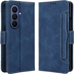 Чехол-книжка с карманами Deexe Wallet Stand (FF) для Samsung Galaxy Fold 8 Ultra - Blue