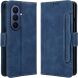 Чехол-книжка с карманами Deexe Wallet Stand (FF) для Samsung Galaxy Fold 8 Ultra - Blue. Фото 1 из 8