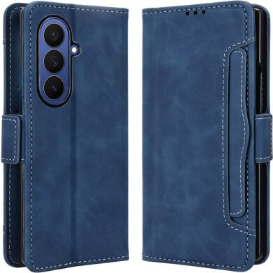 Чехол-книжка с карманами Deexe Wallet Stand (FF) для Samsung Galaxy Fold 8 Ultra - Blue