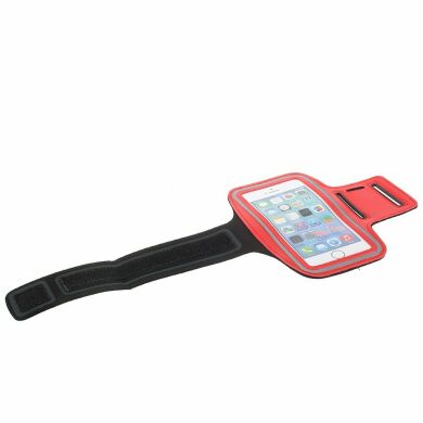 Чехол на руку Deexe Running Sports для смартфонов шириной до 77мм - Red