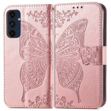 Чохол UniCase Butterfly Pattern для Samsung Galaxy A16 (A165) - Rose Gold