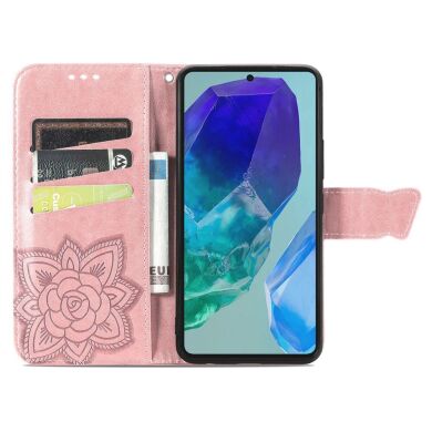 Чохол UniCase Butterfly Pattern для Samsung Galaxy A16 (A165) - Rose Gold