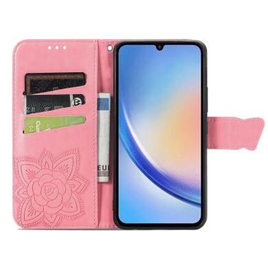 Чохол UniCase Butterfly Pattern для Samsung Galaxy A35 (A356) - Pink