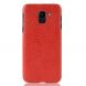 Пластиковый чехол Deexe Croco Style для Samsung Galaxy J6 2018 (J600) - Red. Фото 2 из 7