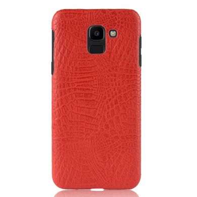 Пластиковий чохол Deexe Croco Style для Samsung Galaxy J6 2018 (J600) - Red