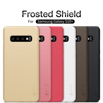 Пластиковый чехол NILLKIN Frosted Shield для Samsung Galaxy S10 Plus - White