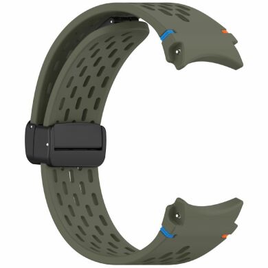 Ремешок Deexe Astra Strap для Samsung Galaxy Watch 4 / 4 Classic / 5 / 5 Pro / 6 / 6 Classic / 7 / FE - Army Green