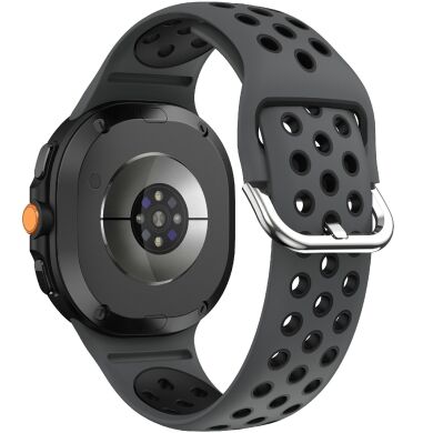 Ремешок Deexe Dual Color для Samsung Galaxy Watch 8 (40/44mm) / 8 Classic - Black / Black