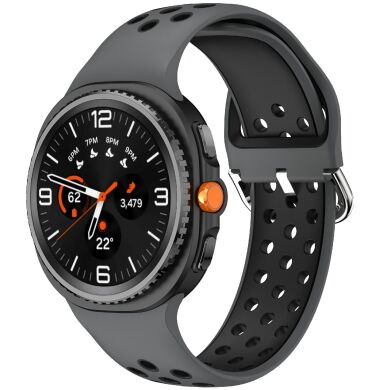 Ремешок Deexe Dual Color для Samsung Galaxy Watch 8 (40/44mm) / 8 Classic - Black / Black