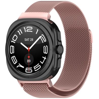 Ремешок Deexe Milanese Loop для Samsung Galaxy Watch Ultra (2025) - Rose Pink
