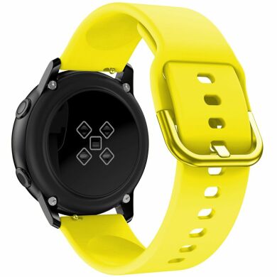 Ремешок Deexe Soft Silicone для часов с шириной крепления 20мм - Yellow