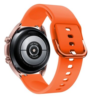 Ремешок Deexe Soft Silicone для  Samsung Galaxy Watch 3 (41mm) - Orange