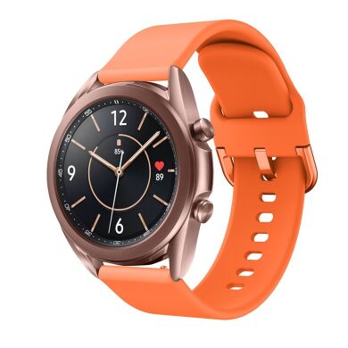 Ремешок Deexe Soft Silicone для  Samsung Galaxy Watch 3 (41mm) - Orange