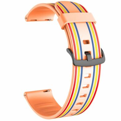 Ремешок Deexe Twill Color Strap для часов с шириной крепления 22мм - Orange / Colorful
