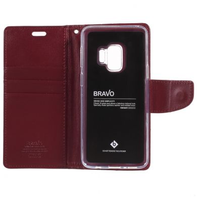Чехол-книжка MERCURY Bravo Diary для Samsung Galaxy S9 (G960) - Wine Red