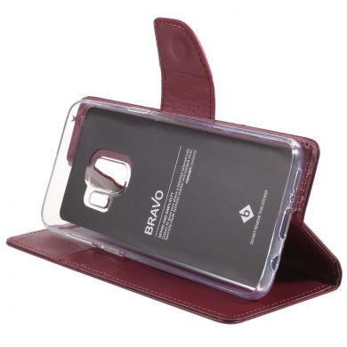 Чехол-книжка MERCURY Bravo Diary для Samsung Galaxy S9 (G960) - Wine Red