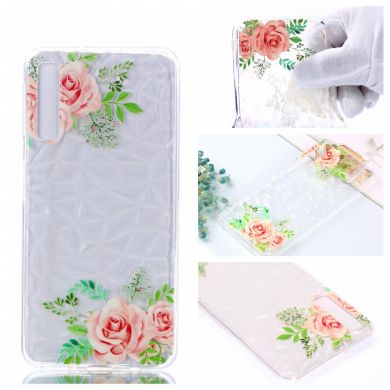 Силіконовий чохол UniCase 3D Diamond Pattern для Samsung Galaxy A7 2018 (A750) - Pink Flower