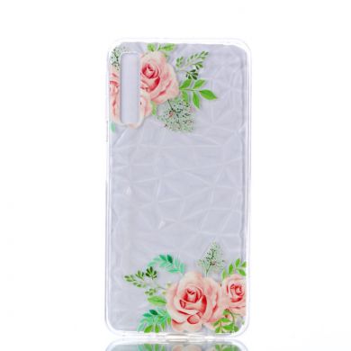 Силіконовий чохол UniCase 3D Diamond Pattern для Samsung Galaxy A7 2018 (A750) - Pink Flower