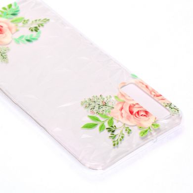 Силіконовий чохол UniCase 3D Diamond Pattern для Samsung Galaxy A7 2018 (A750) - Pink Flower